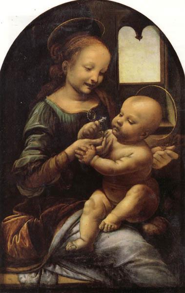 LEONARDO da Vinci The Benois Madonna Spain oil painting art
